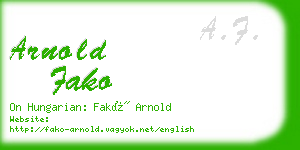 arnold fako business card